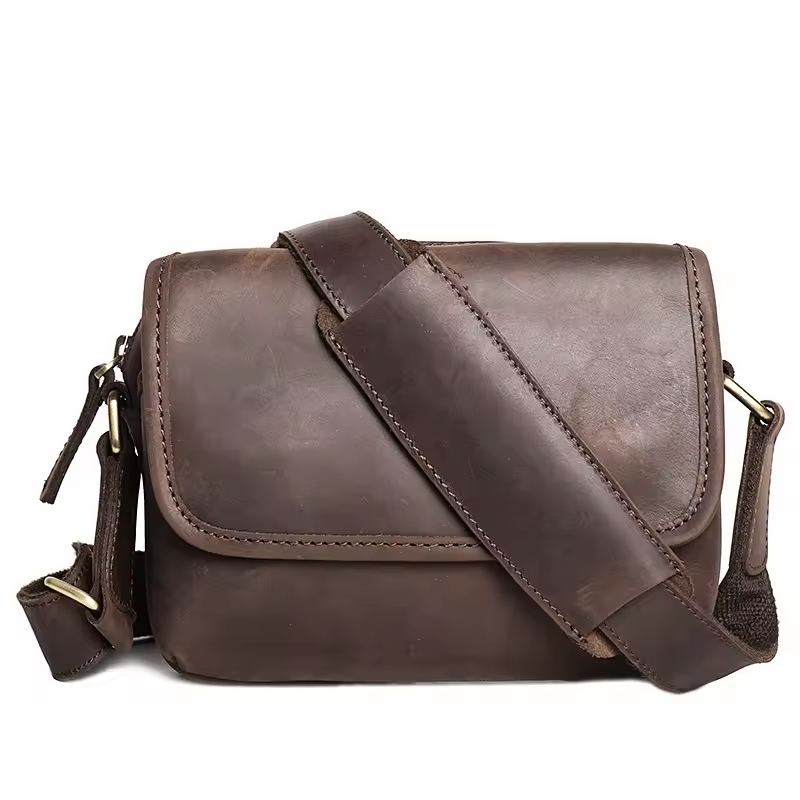 Vintage Leather Messenger Bag