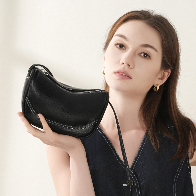 Brown Leather Mini Crossbody Bag