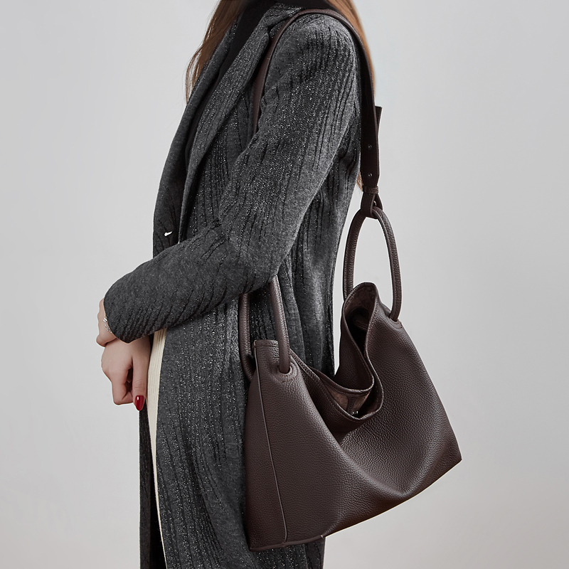 Classic Brown Leather Tote