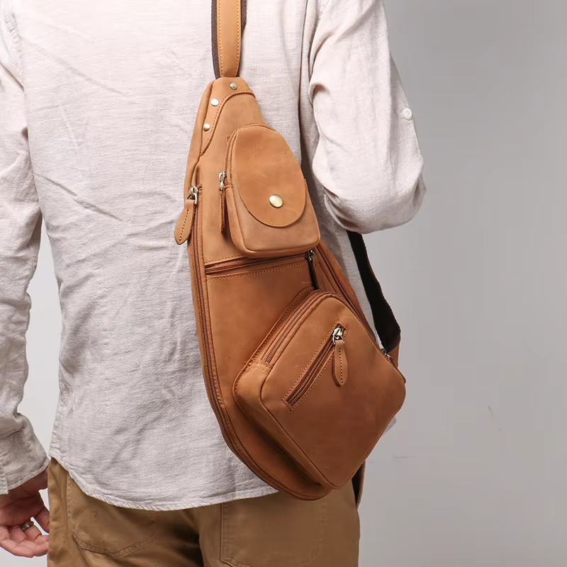 Leather Crossbody Sling Bag