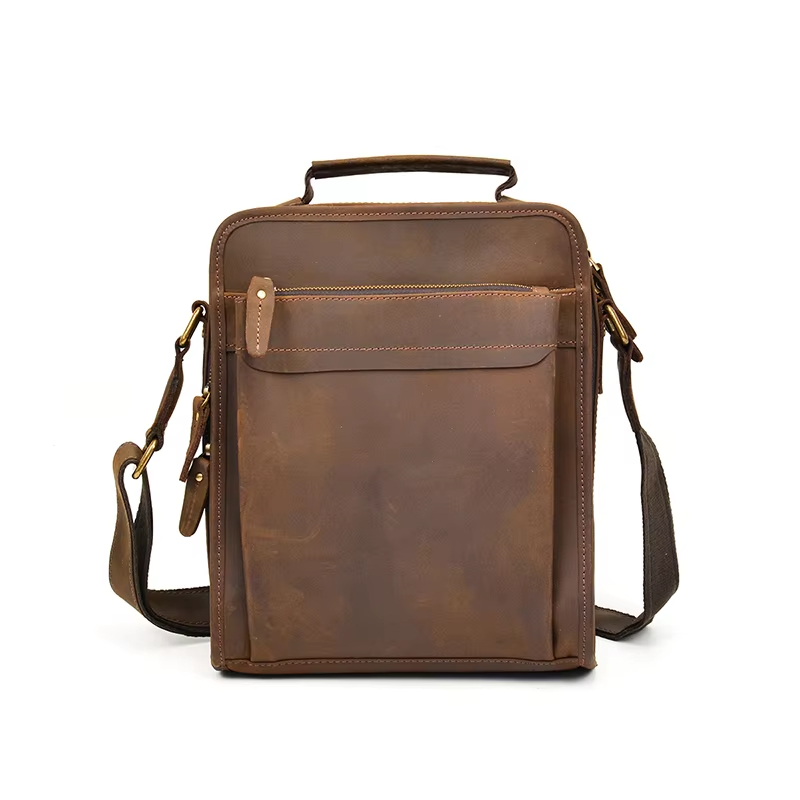Vintage Leather Messenger Bag