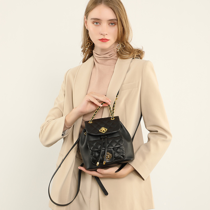 Quilted Leather Mini Backpack