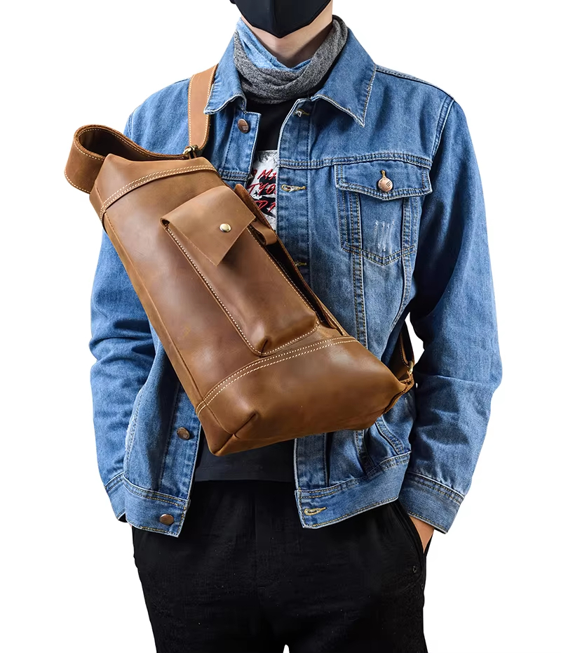 Leather Sling Backpack