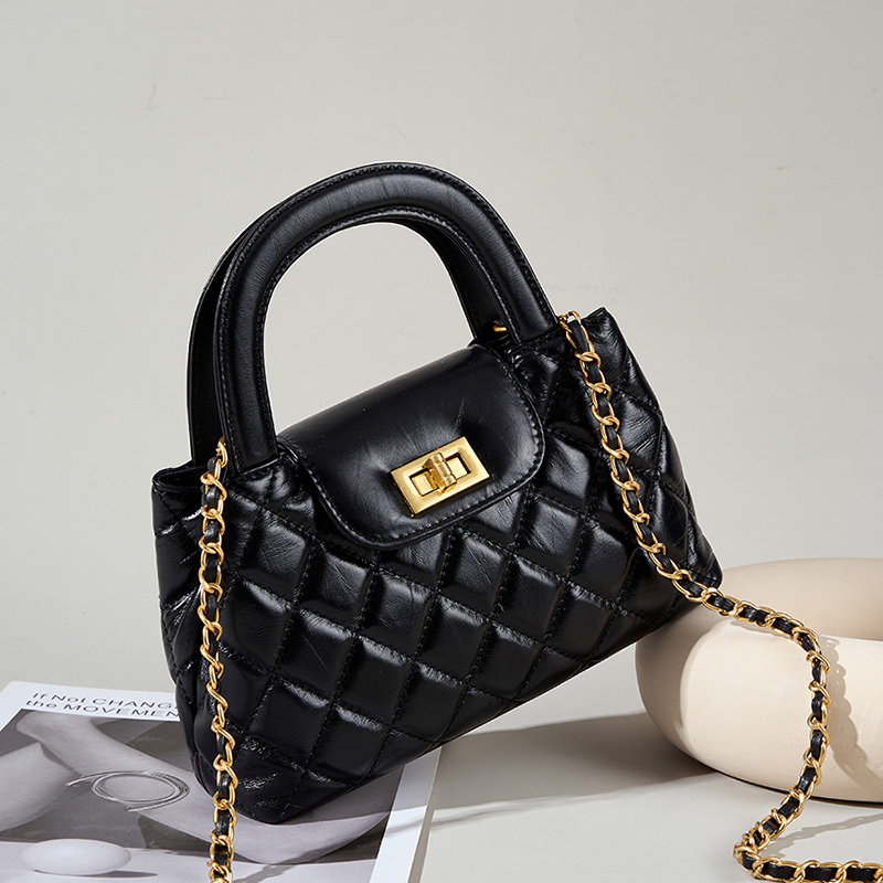 Quilted Black Handbag