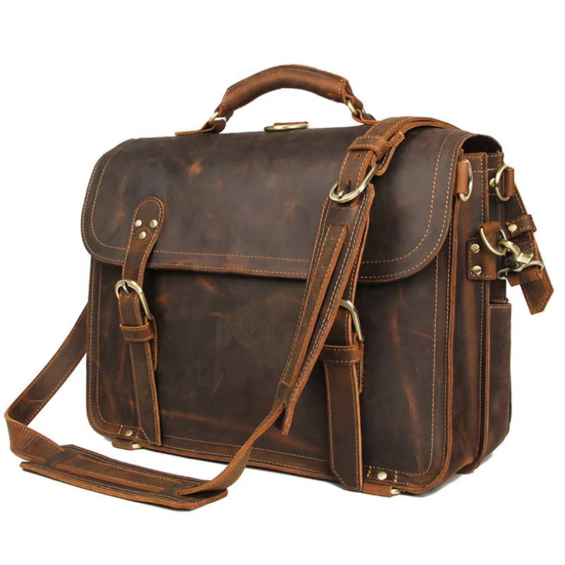 Vintage Leather Messenger Bag