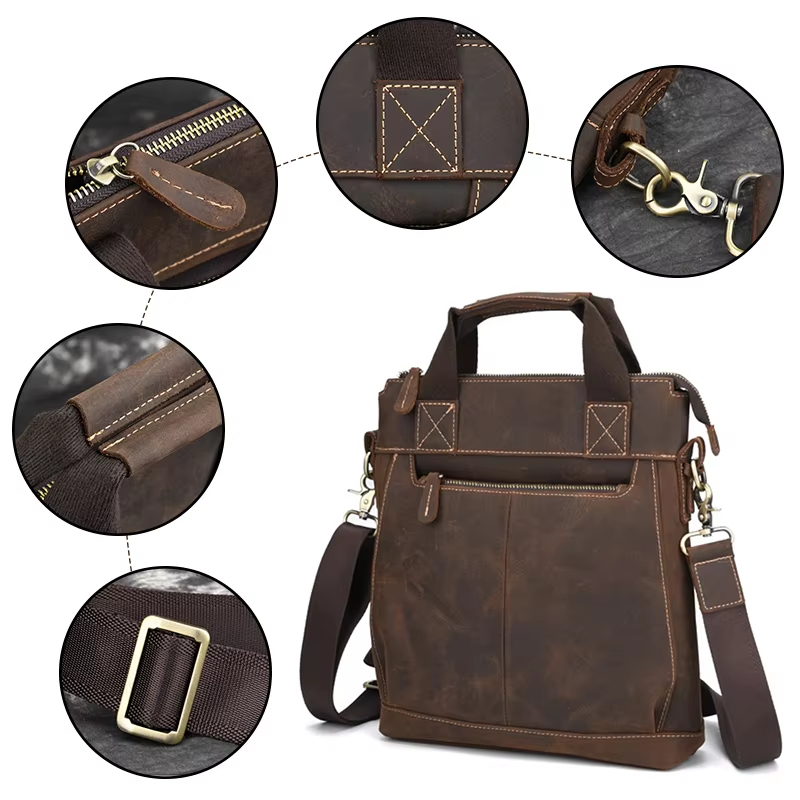 Vintage Leather Messenger Bag