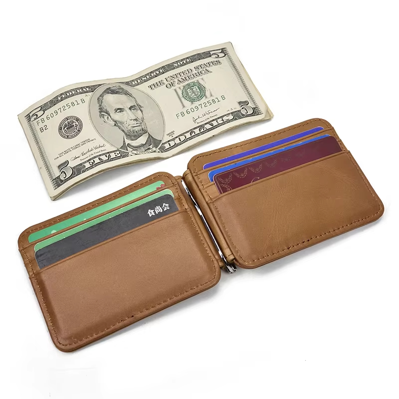 Leather Money Clip Wallet