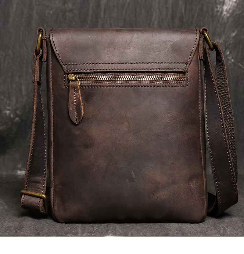 Vintage Leather Messenger Bag