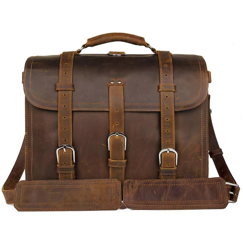 Vintage Leather Messenger Bag