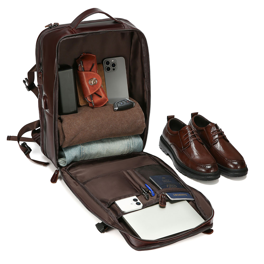 Leather Travel Backpack
