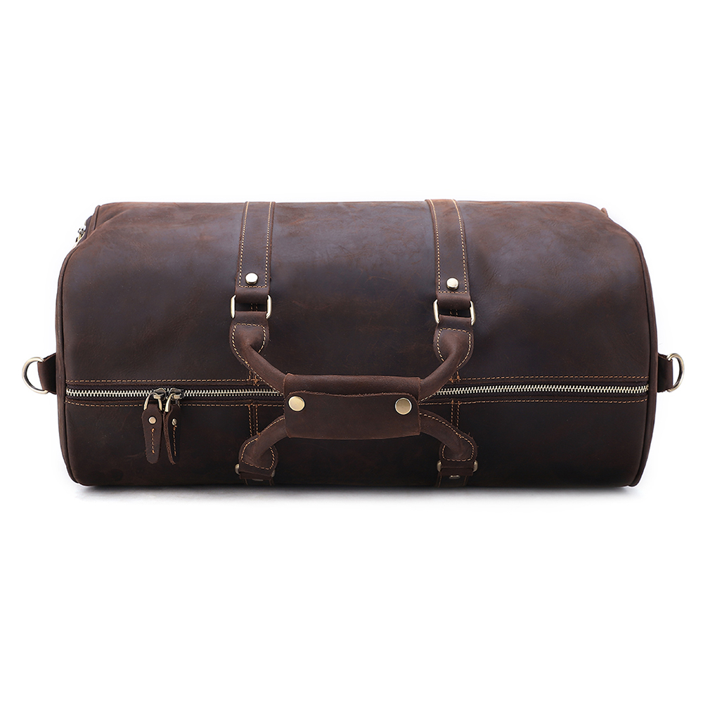 Leather Travel Duffel Bag