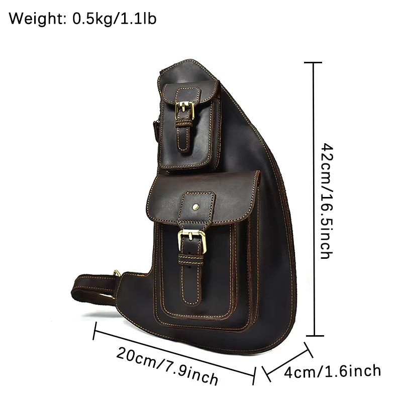 Leather Crossbody Sling Bag