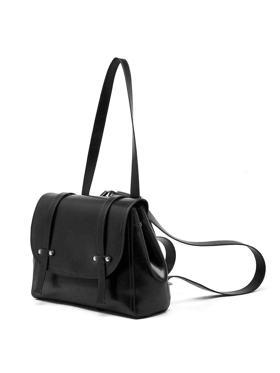 Black Leather Shoulder Bag