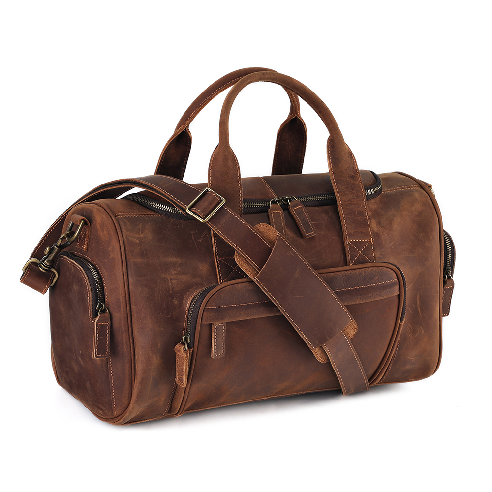 Vintage Leather Duffel Bag