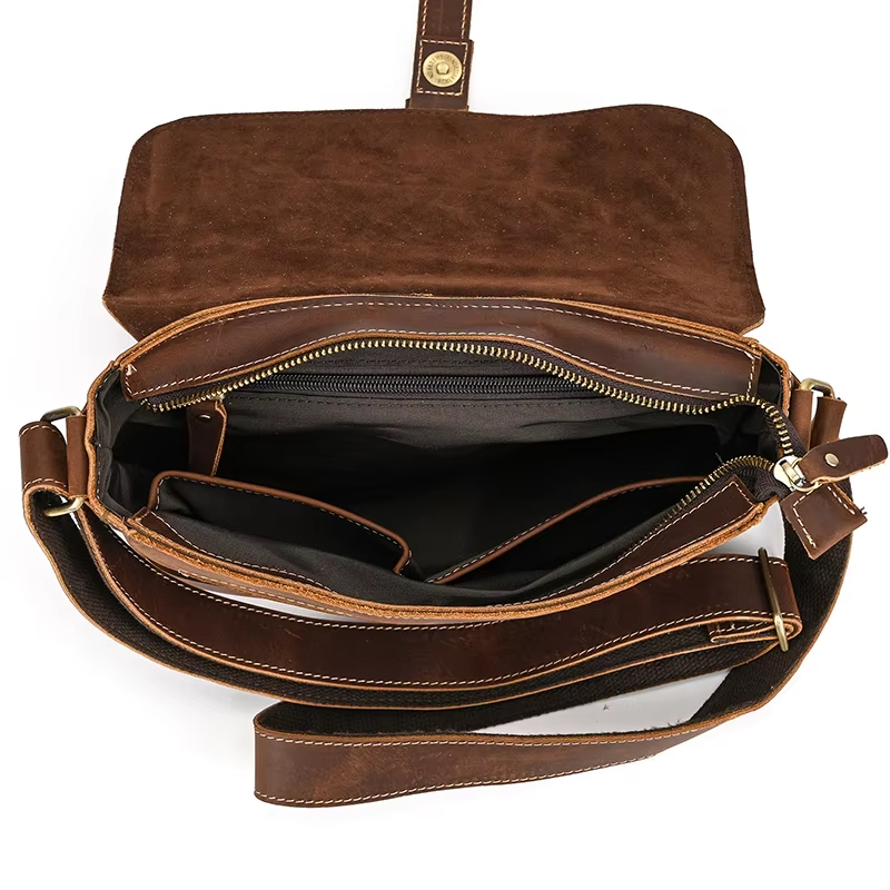 Vintage Leather Messenger Bag