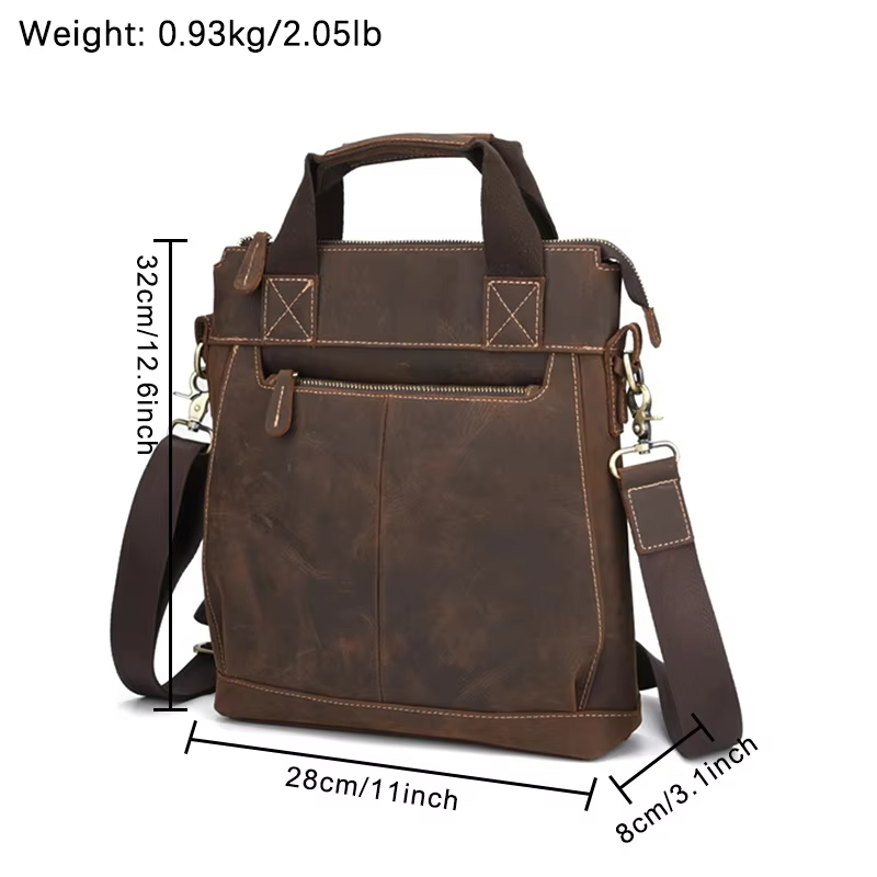 Vintage Leather Messenger Bag