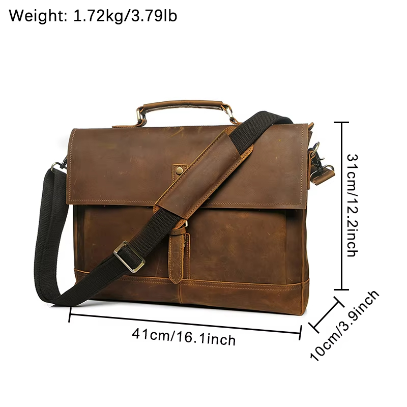 Vintage Leather Messenger Bag