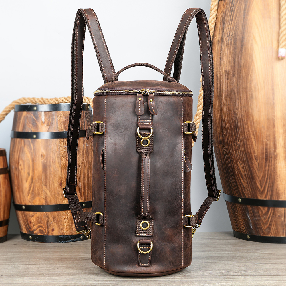 Vintage Leather Duffel Bag