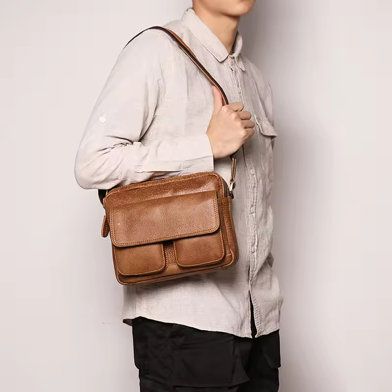 Vintage Leather Crossbody Bag