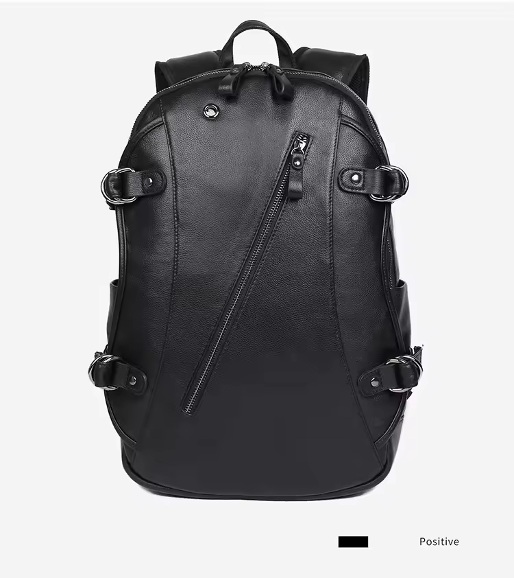 Black Leather Backpack