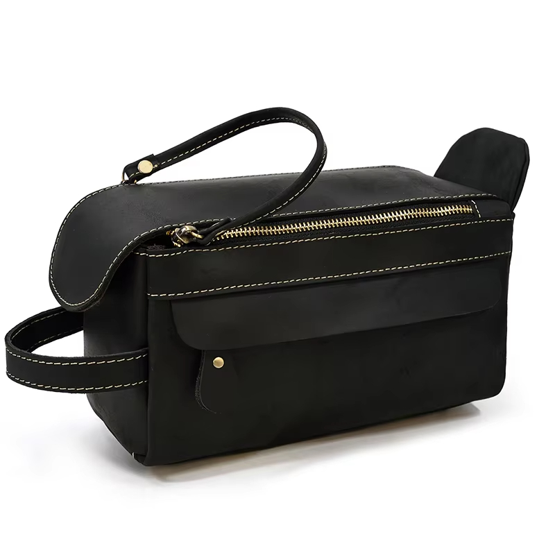 Leather Travel Toiletry Bag