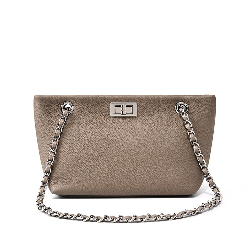 Elegant White Leather Shoulder Bag
