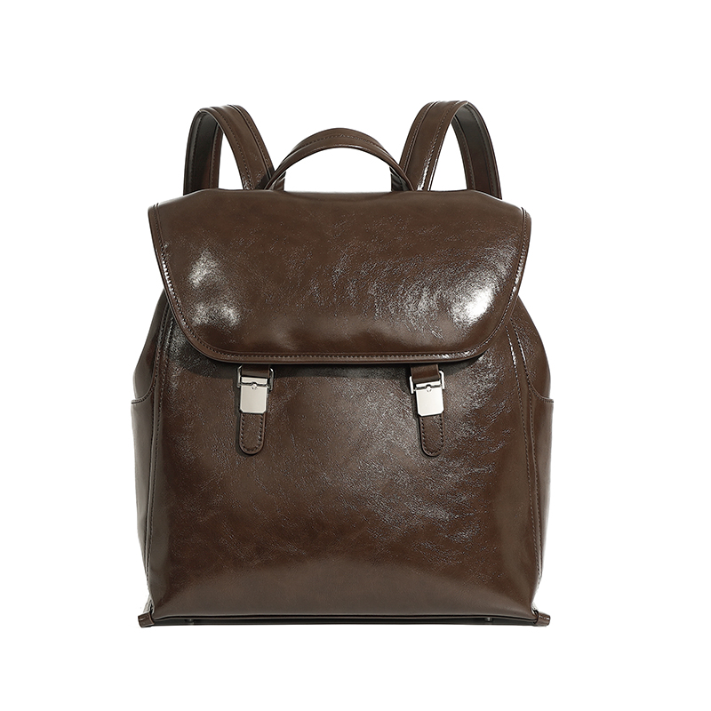 Black Leather Backpack