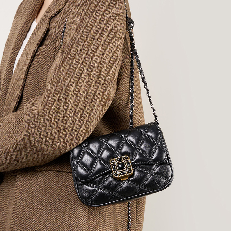 Quilted Leather Crossbody Bag
