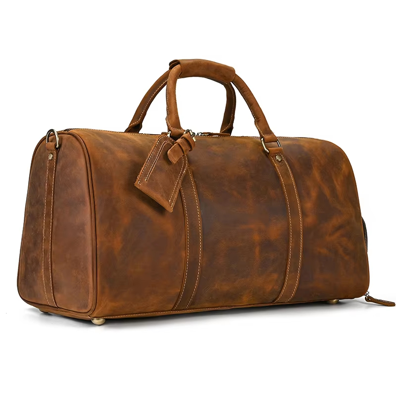 Vintage Leather Duffel Bag