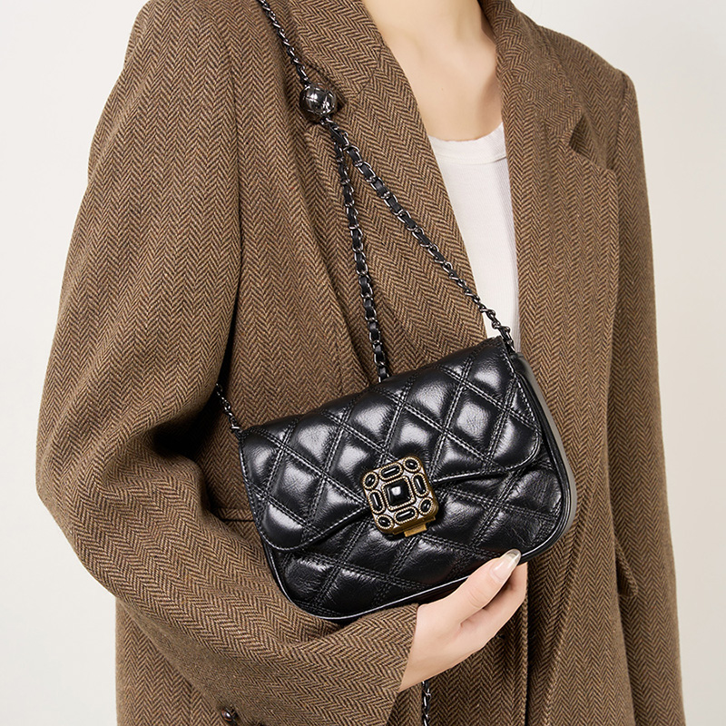 Quilted Leather Crossbody Bag