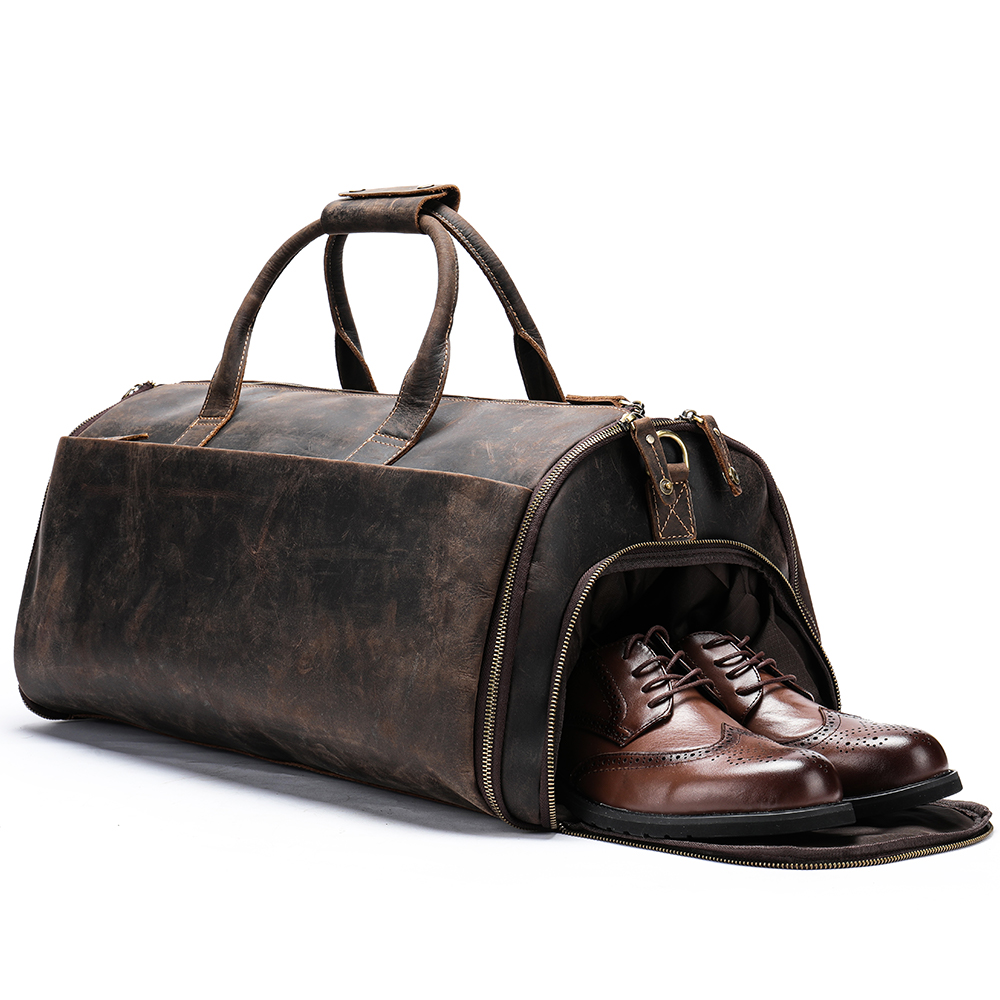 Vintage Leather Duffel Bag