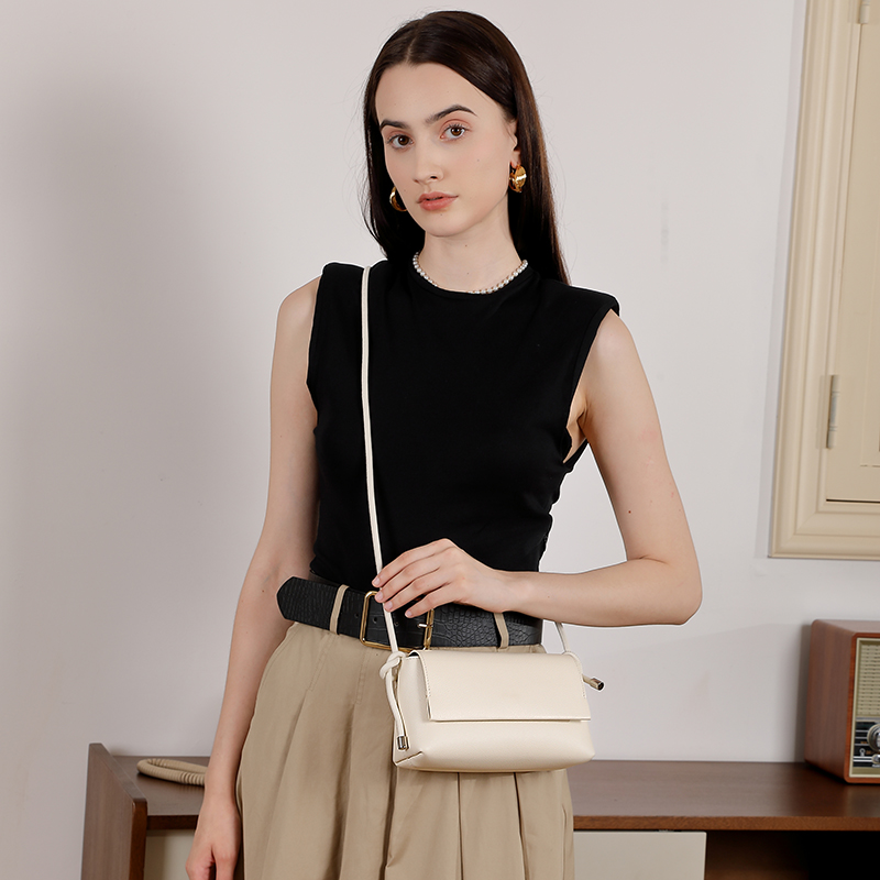 Minimalist Cream Shoulder Bag