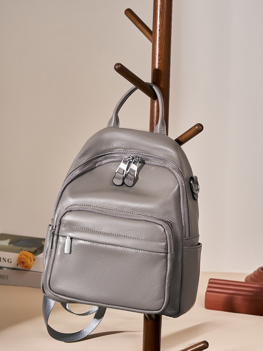 Black Leather Backpack