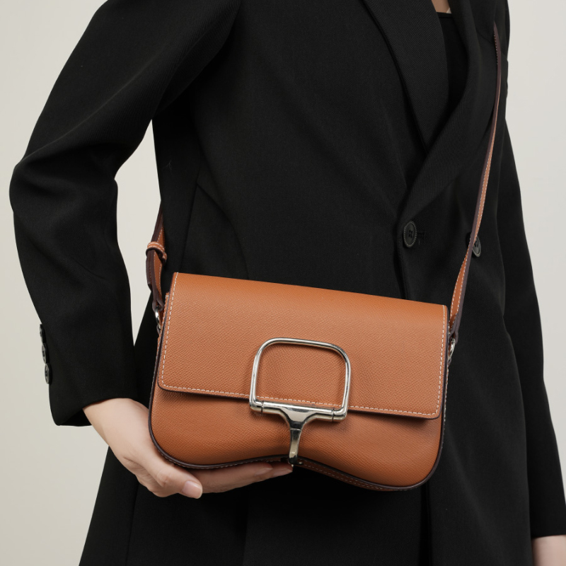 Classic Brown Leather Shoulder Bag