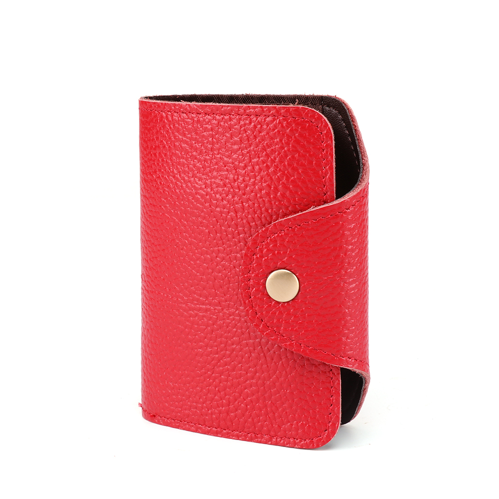 Red Leather Card Holder