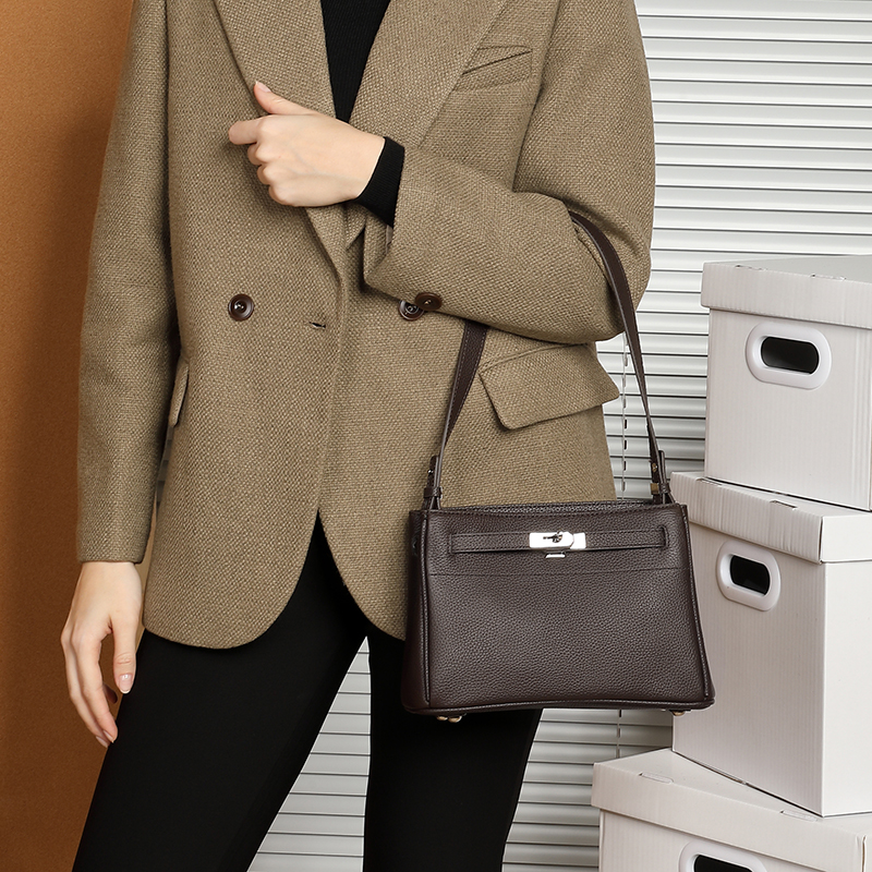 Brown Leather Shoulder Bag