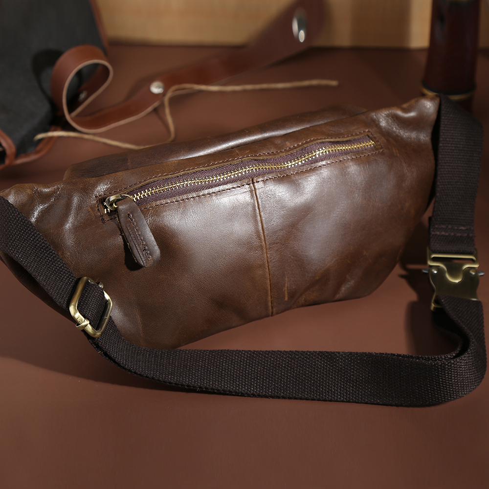 Brown Leather Waist Bag
