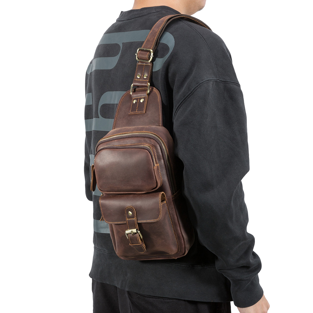 Vintage Leather Sling Bag