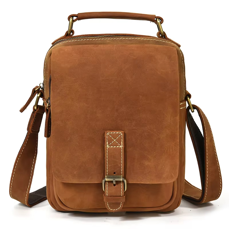 Leather Crossbody Messenger Bag