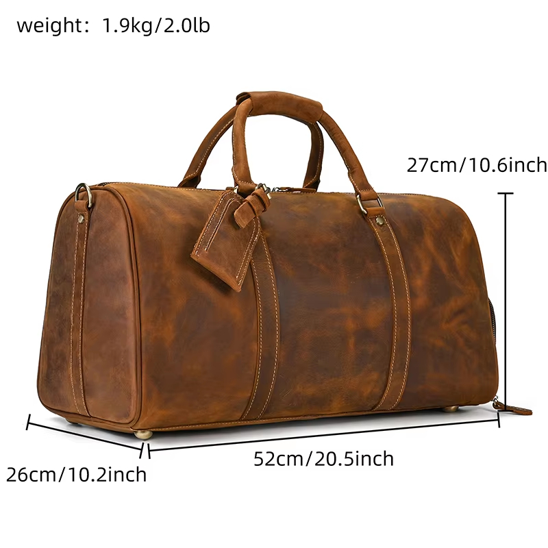 Vintage Leather Duffel Bag