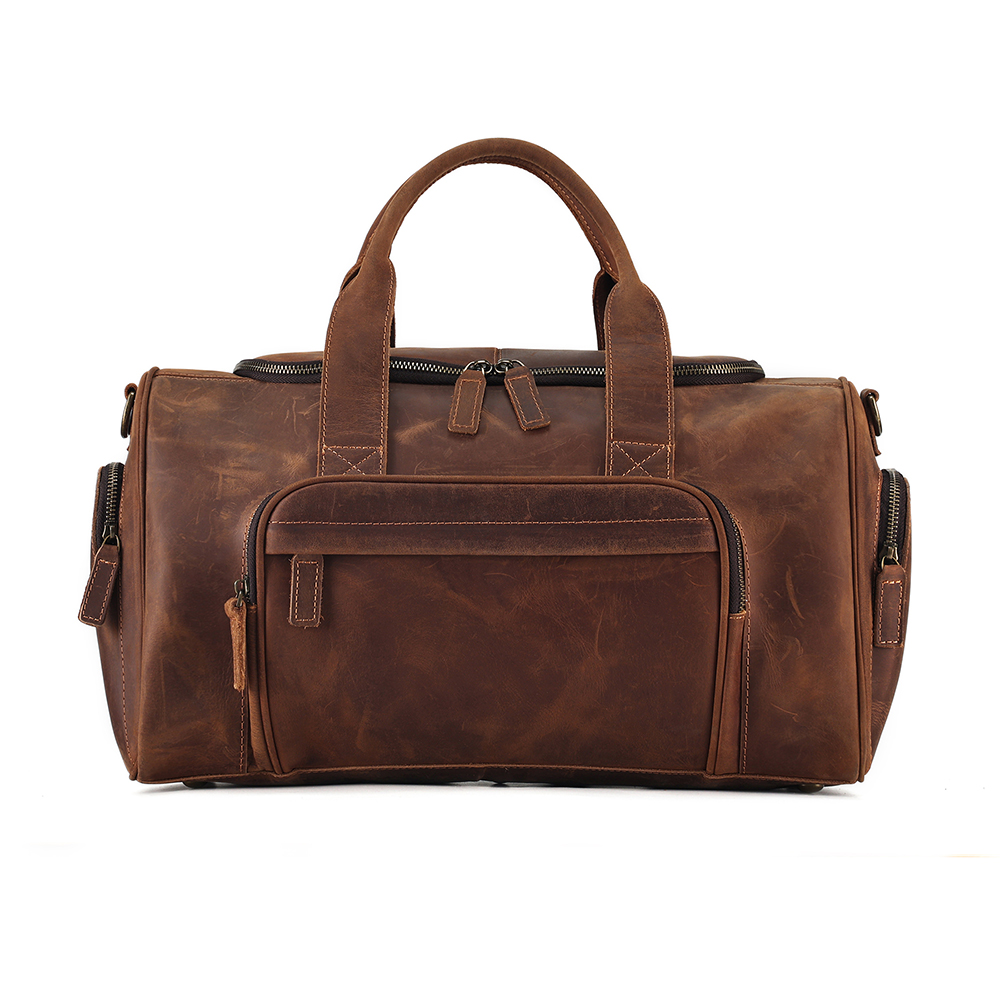 Vintage Leather Duffel Bag