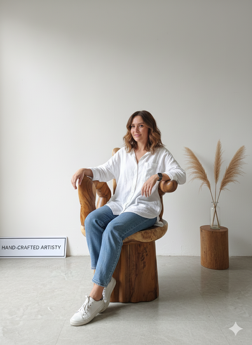 Hand-Crafted Artistry: The Balinese Saur Wood Hand Chair