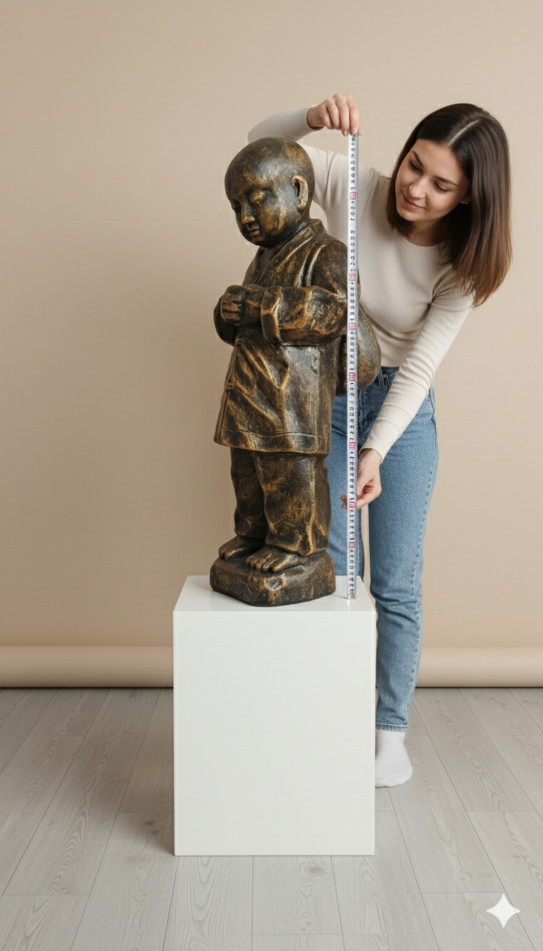 The Apprentice's Journey: GRC Shaolin Monk Sculpture