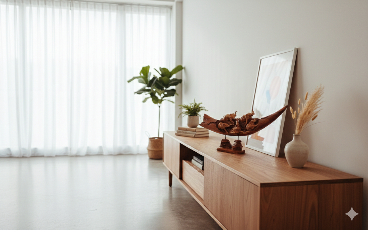 Magnificent Hand-Carved Balinese Elephant Tusk Sculpture