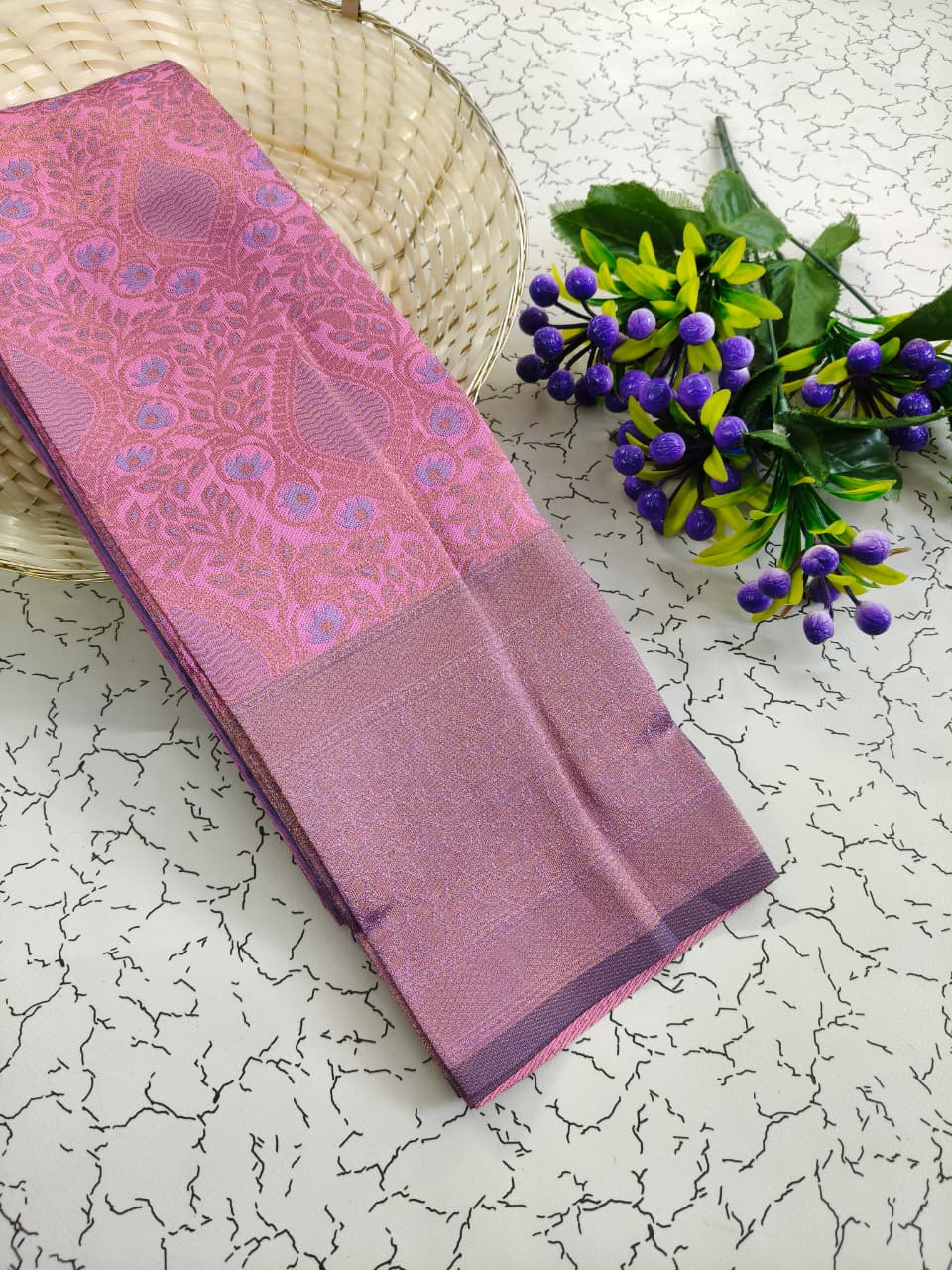 Pink Lavender Saree
