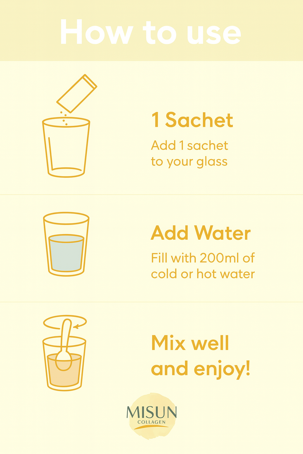 Misun Collagen Peptides Hair Growth- 80 sachets- Cherry flavors