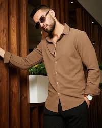 Men's Brown Casual Shirt