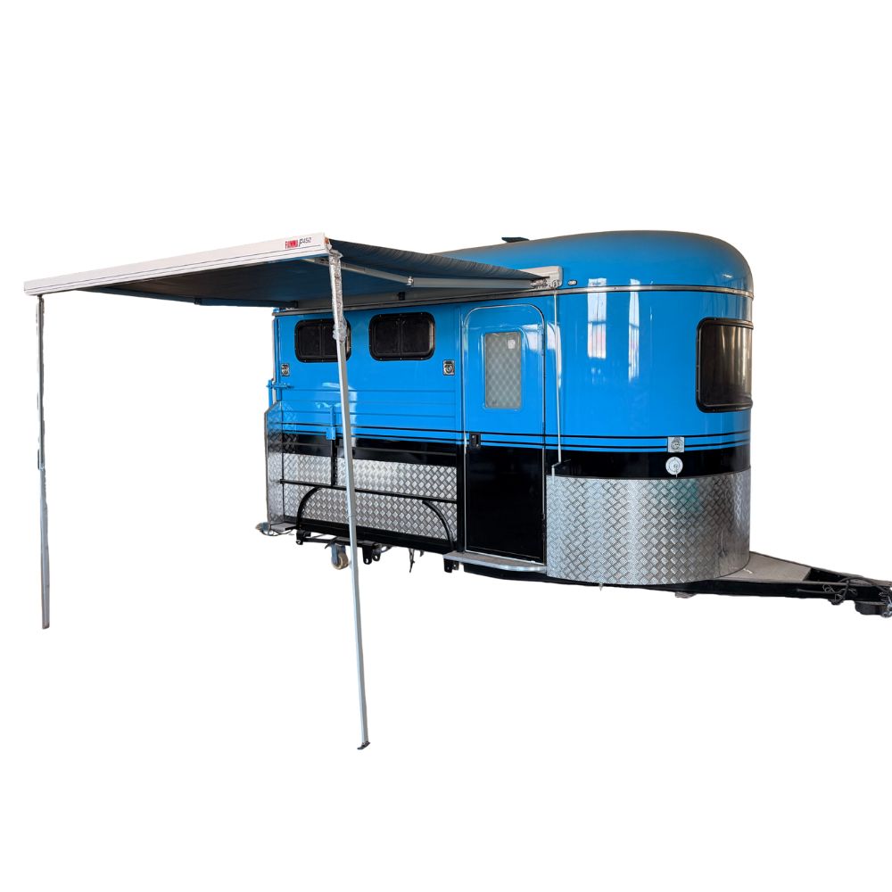 Blue Travel Trailer