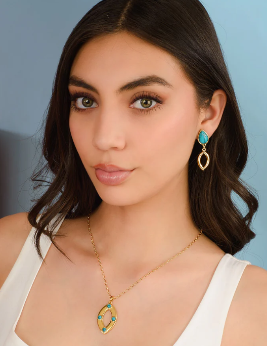 Caja de regalo turquesa & oro