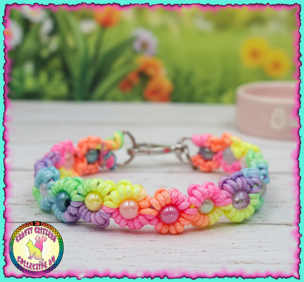 Cute floral beaded pet collar- suit cats and smaller dogs